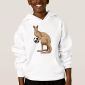 Kangaroo beim Fußballsport Hoodie (Vorderseite)