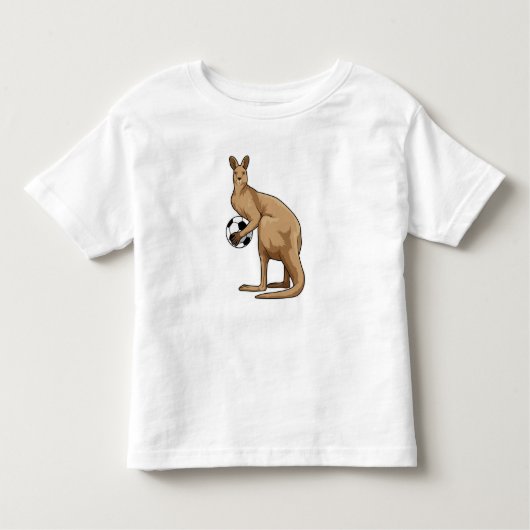 Kangaroo beim Fußballsport Kleinkind T-shirt (Vorderseite)