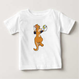 Kangaroo beim Volleyballsport Baby T-shirt