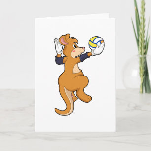 Kangaroo beim Volleyballsport Karte