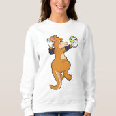 Kangaroo beim Volleyballsport Sweatshirt (Vorderseite)