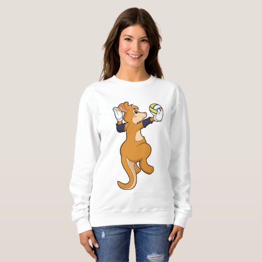 Kangaroo beim Volleyballsport Sweatshirt (Vorne ganz)