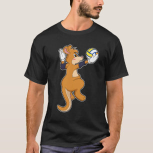 Kangaroo beim Volleyballsport T-Shirt