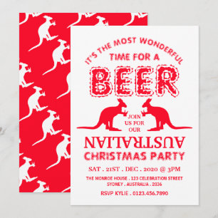 Kangaroo-Bier, Australische Weihnachtsfeier Einladung