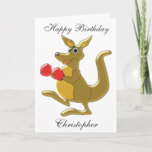 Kangaroo Birthday Karte