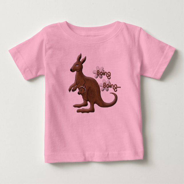 Kangaroo Boing Boing T - Shirt. Baby T-shirt (Vorderseite)