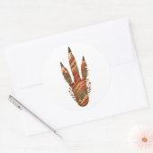 Kangaroo Botanical Footprint Nature Sticker (Umschlag)