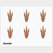 Kangaroo Botanical Footprint Nature Sticker (Blatt)