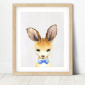 Kangaroo Bowtie Kinderzimmer Kunstdruckerei Poster