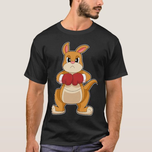 Kangaroo Boxer Boxhandschuhe Boxen T-Shirt (Vorderseite)