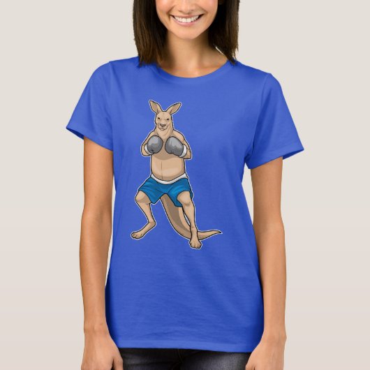 Kangaroo Boxer Boxhandschuhe Boxen T-Shirt (Vorderseite)