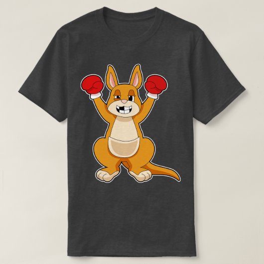 Kangaroo Boxer Boxhandschuhe T-Shirt (Design vorne)