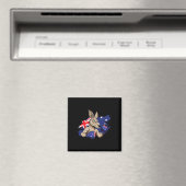 Kangaroo Boxer Boxing Australian Flag Liebe Austra Magnet (In Situ (Geschirrspüler))