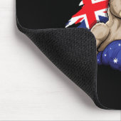 Kangaroo Boxer Boxing Australian Flag Liebe Austra Mousepad (Ecke)