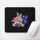 Kangaroo Boxer Boxing Australian Flag Liebe Austra Mousepad (Mit Mouse)