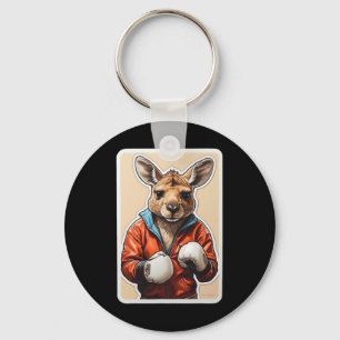 Kangaroo Boxer Design - spielerisches Boxen Kangar Schlüsselanhänger