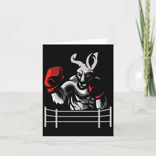 Kangaroo - Boxing Kickboxer Boxer Kickboxing Fan Karte (Vorderseite)