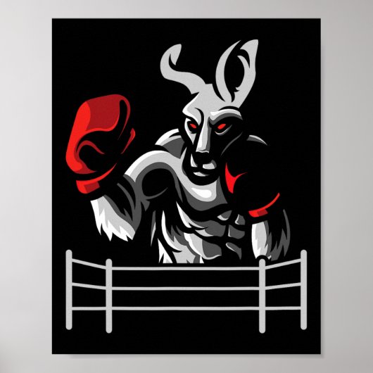 Kangaroo - Boxing Kickboxer Boxer Kickboxing Fan Poster (Vorne)