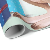 Kangaroo Christmas - Australische Weihnachtskunst Geschenkpapier (Rolleneckpunkt)