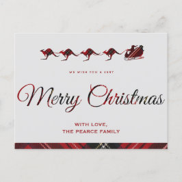 Kangaroo Christmas Cards, Santas Sleigh, Australie Postkarte