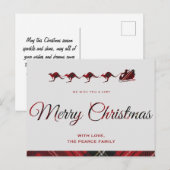 Kangaroo Christmas Cards, Santas Sleigh, Australie Postkarte (Vorne/Hinten)