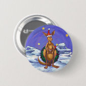 Kangaroo Christmas Starry Night Button (Vorne & Hinten)