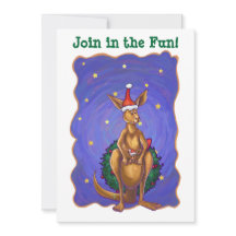 Kangaroo Christmas Starry Night