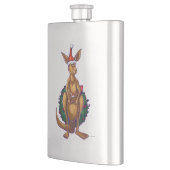 Kangaroo Christmas Starry Night Flachmann (Links)