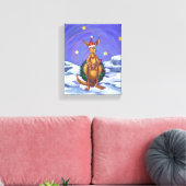 Kangaroo Christmas Starry Night Leinwanddruck (Insitu (Wohnzimmer))