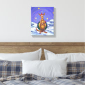 Kangaroo Christmas Starry Night Leinwanddruck (Insitu (Schlafzimmer))