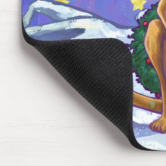 Kangaroo Christmas Starry Night Mousepad (Ecke)