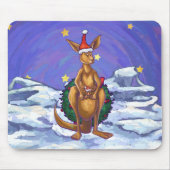Kangaroo Christmas Starry Night Mousepad (Vorne)