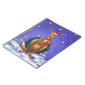 Kangaroo Christmas Starry Night Notizblock (Linke Seite)