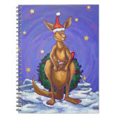 Kangaroo Christmas Starry Night Notizblock (Vorderseite)