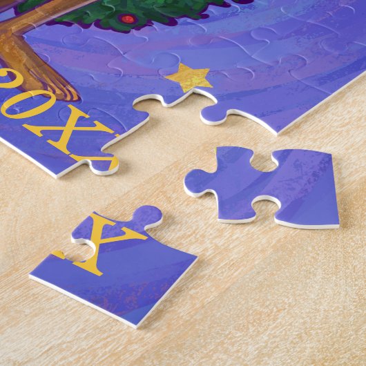 Kangaroo Christmas Starry Night Puzzle (Seite)