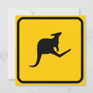 Kangaroo Crossing Einladung