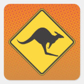 Kangaroo Crossing Sticker (Vorderseite)