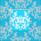 Kangaroo-Damast-Botanische Muster Stoff (Kachel)