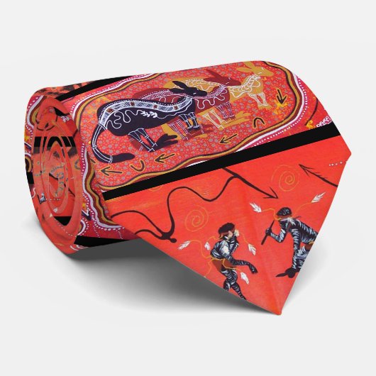 Kangaroo Dance Aborigine-Krawatte Krawatte (Gerollt)