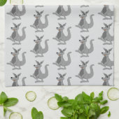 Kangaroo-Design mit beliebigem Hintergrundfarbe Geschirrtuch (Gefaltet)