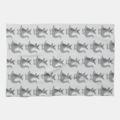 Kangaroo-Design mit beliebigem Hintergrundfarbe Geschirrtuch (Horizontal)