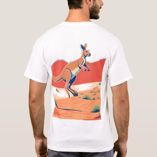 Kangaroo Design T-Shirt (Rückseite)