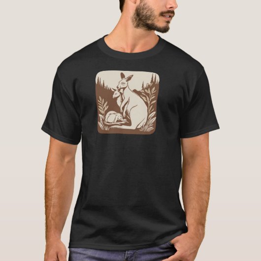 Kangaroo Design T-Shirt (Vorderseite)