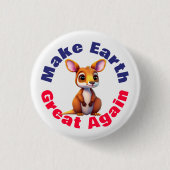 Kangaroo, die Erde wieder groß machen, die Umwelt Button (Vorderseite)