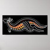 Kangaroo Dotted Design Poster (Vorne)