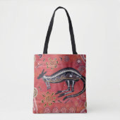 Kangaroo Dreaming Aborigine Tote Bag Tasche (Vorderseite)