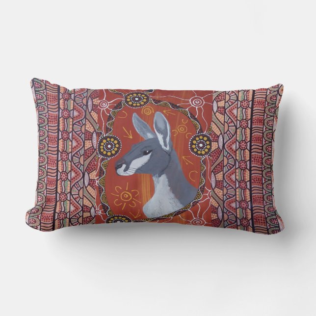 Kangaroo Dreaming Herbstkollektion Kissen Kissen (Vorderseite)