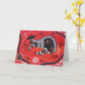 Kangaroo Dreaming Karte (Gelbe Blume)