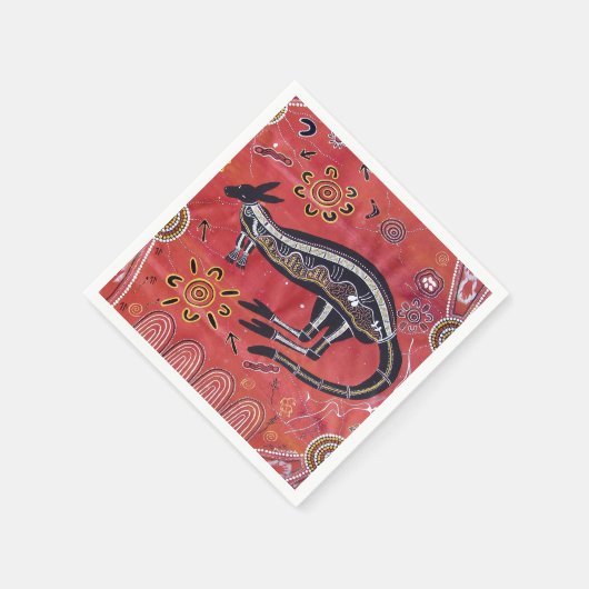 Kangaroo Dreaming Napkins Serviette (Ecke)
