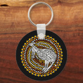 Kangaroo Dreamtime Schlüsselanhänger (Vorderseite)
